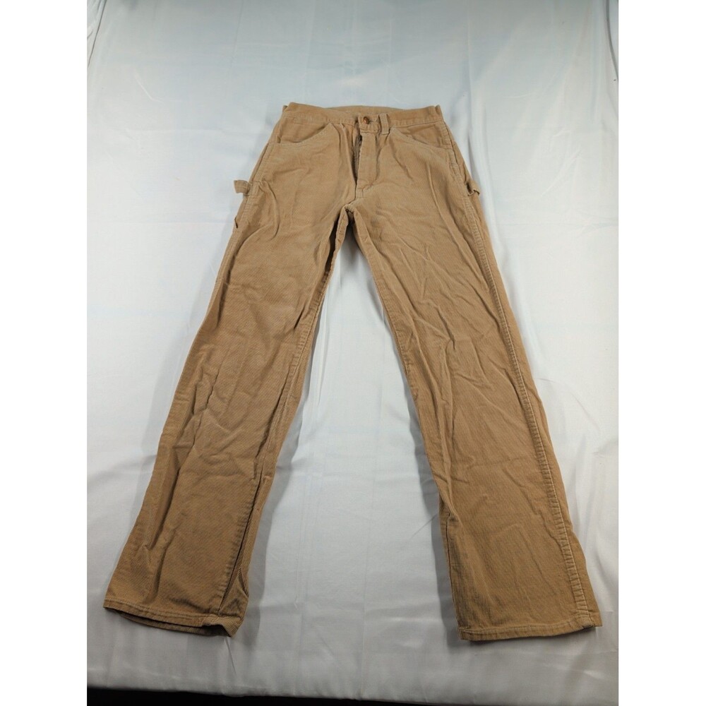 Vintage Dee Cee Tan Corduroy Carpenter Pants 27x32 100% Cotton Made In USA